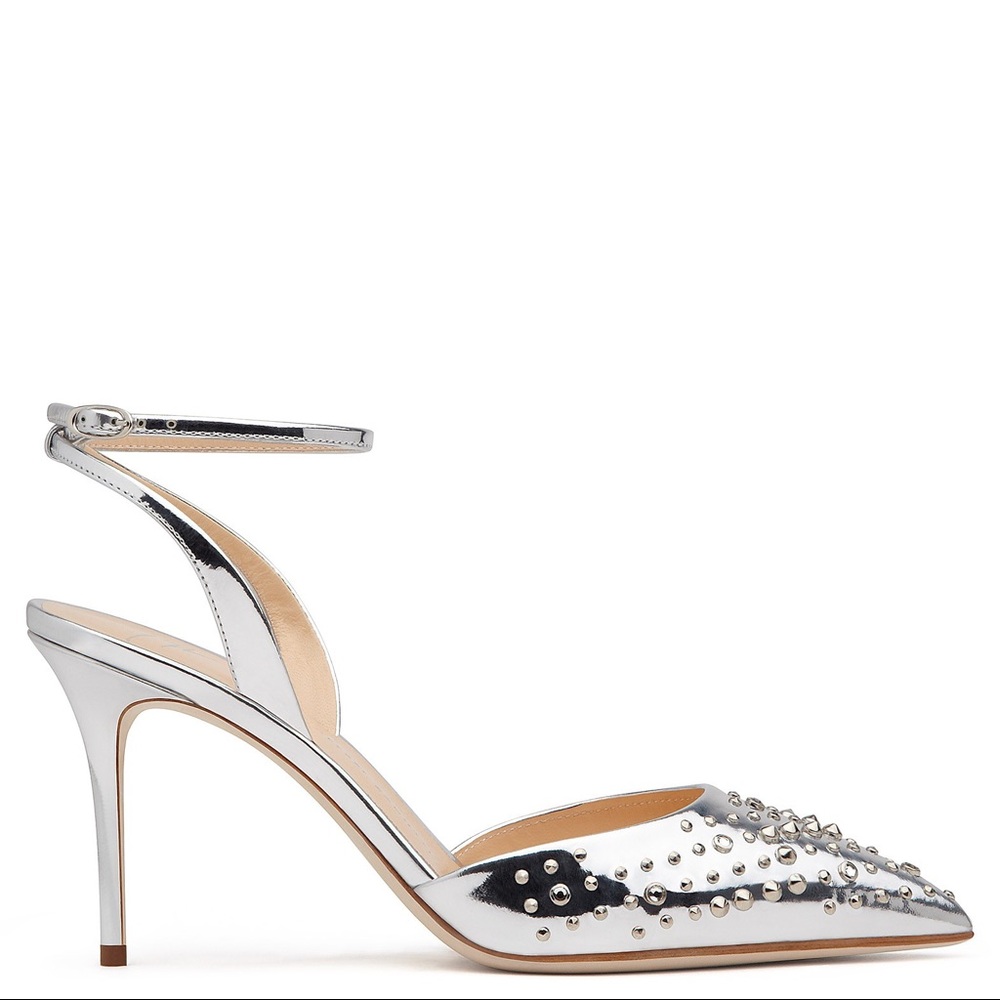giuseppe zanotti •NEW• studded mirror silver heel - Picture 4 of 9